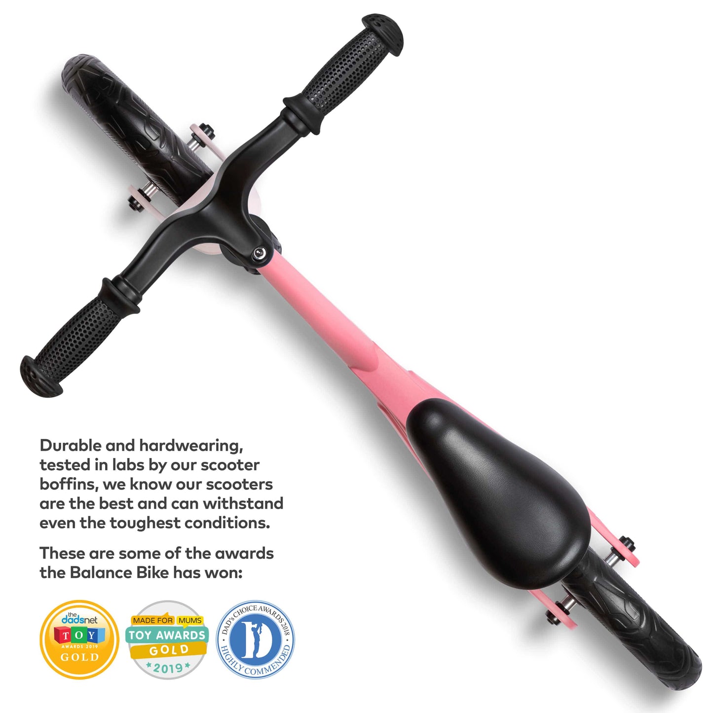 Micro Scooter Balance Bike Lite Pink top with awards won