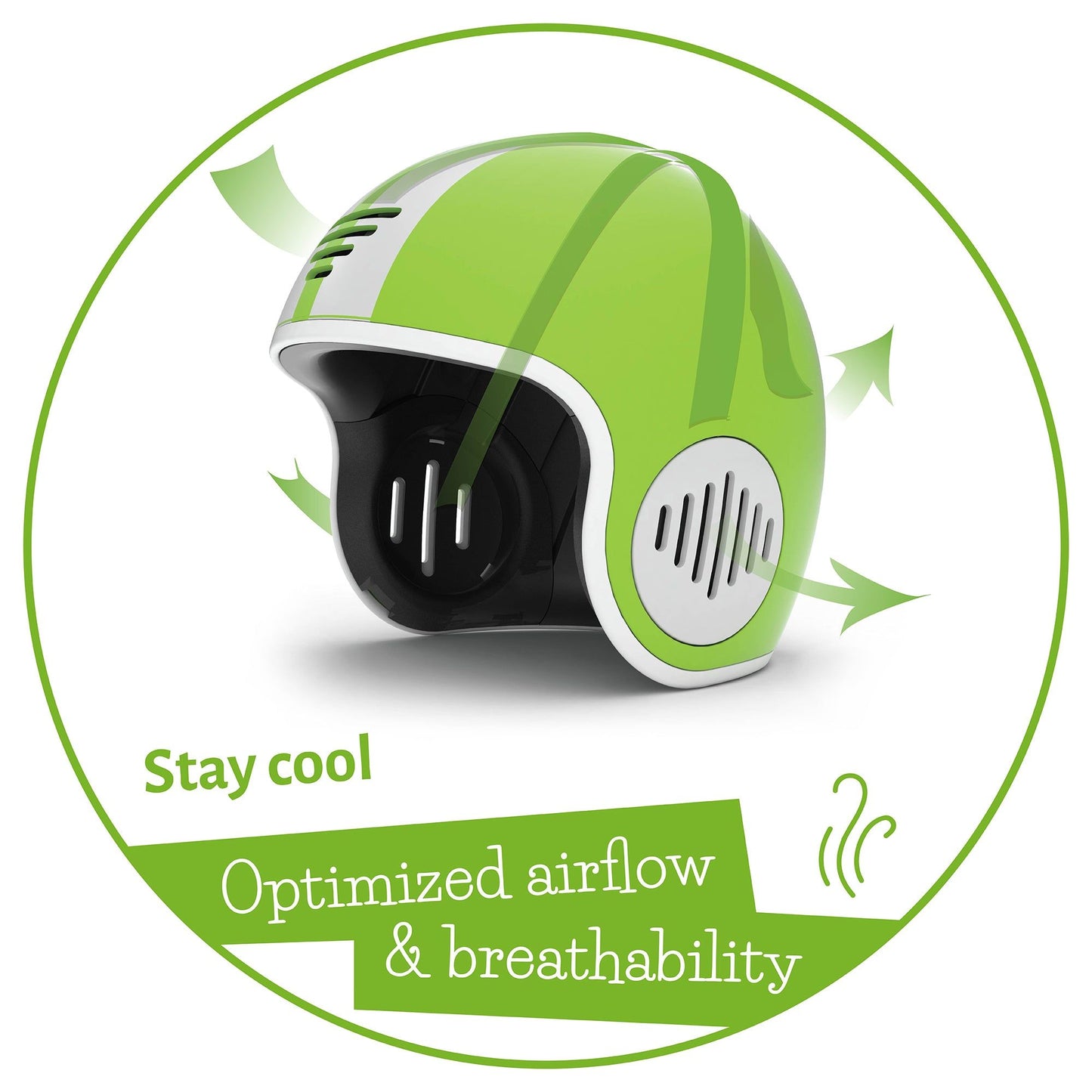 Chillafish Kids Helmet Bobbi XS Lime with optimised airflow and breathability