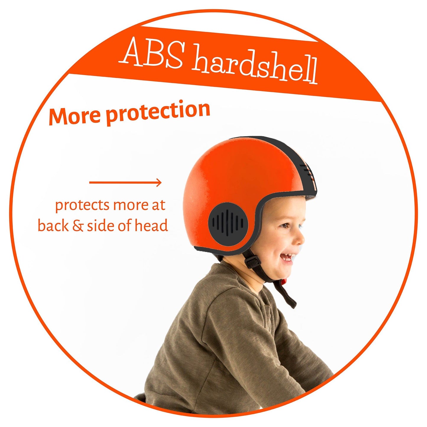 Chillafish Helmet Bobbi Small Orange with ABS hardshell for more protection