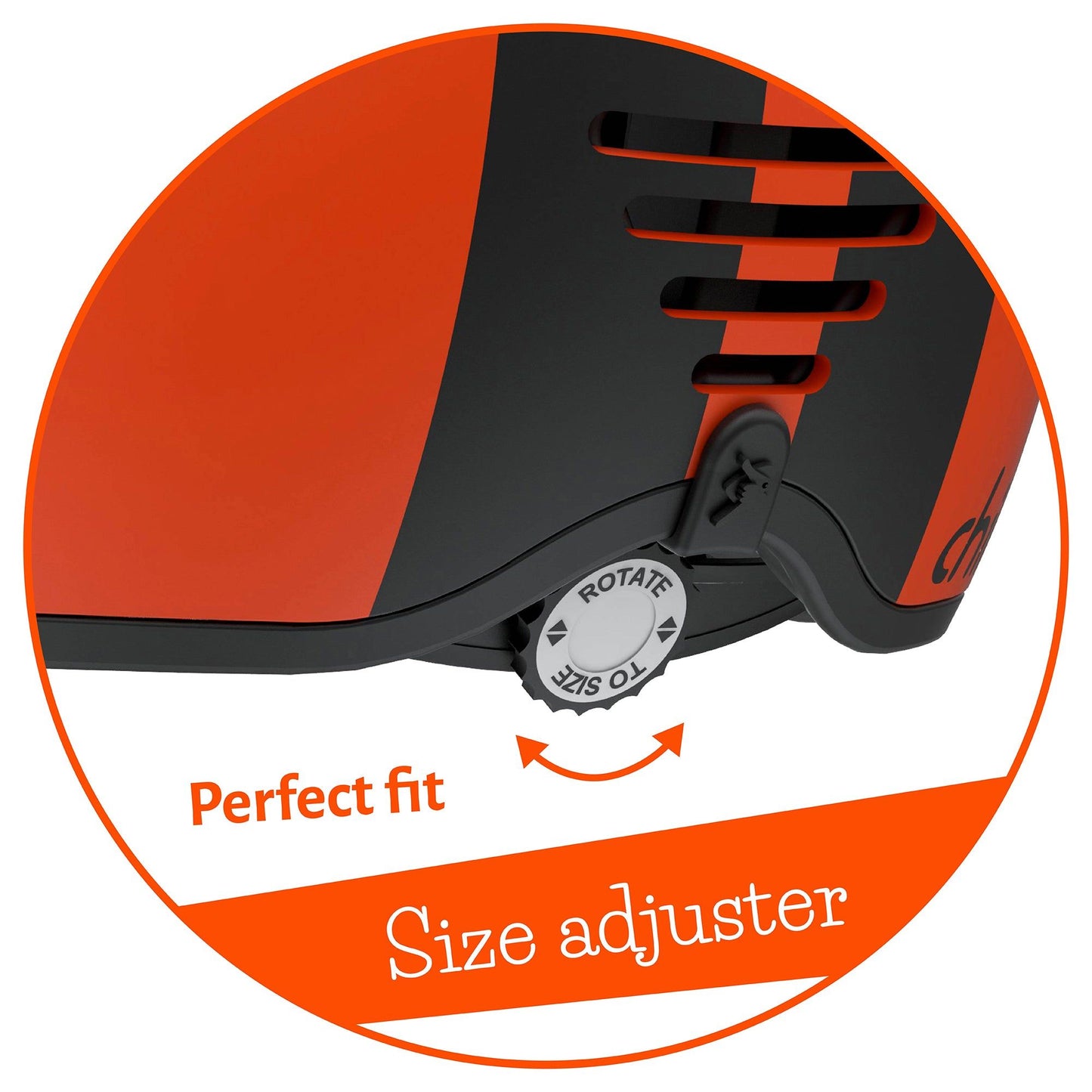 Chillafish Helmet Bobbi Small Orange size adjuster