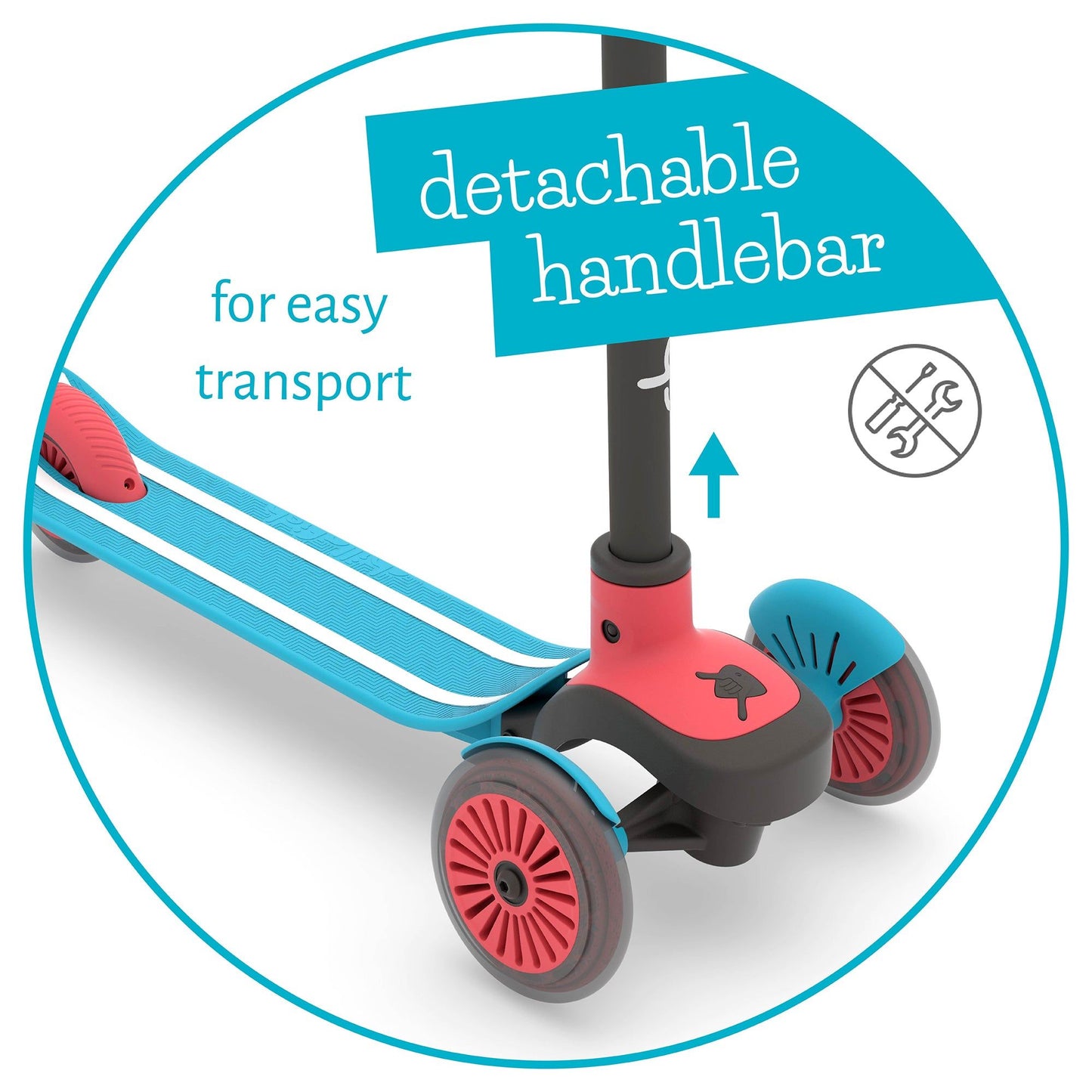 Chillafish Scotti Scooter Blue with detachable handlebars