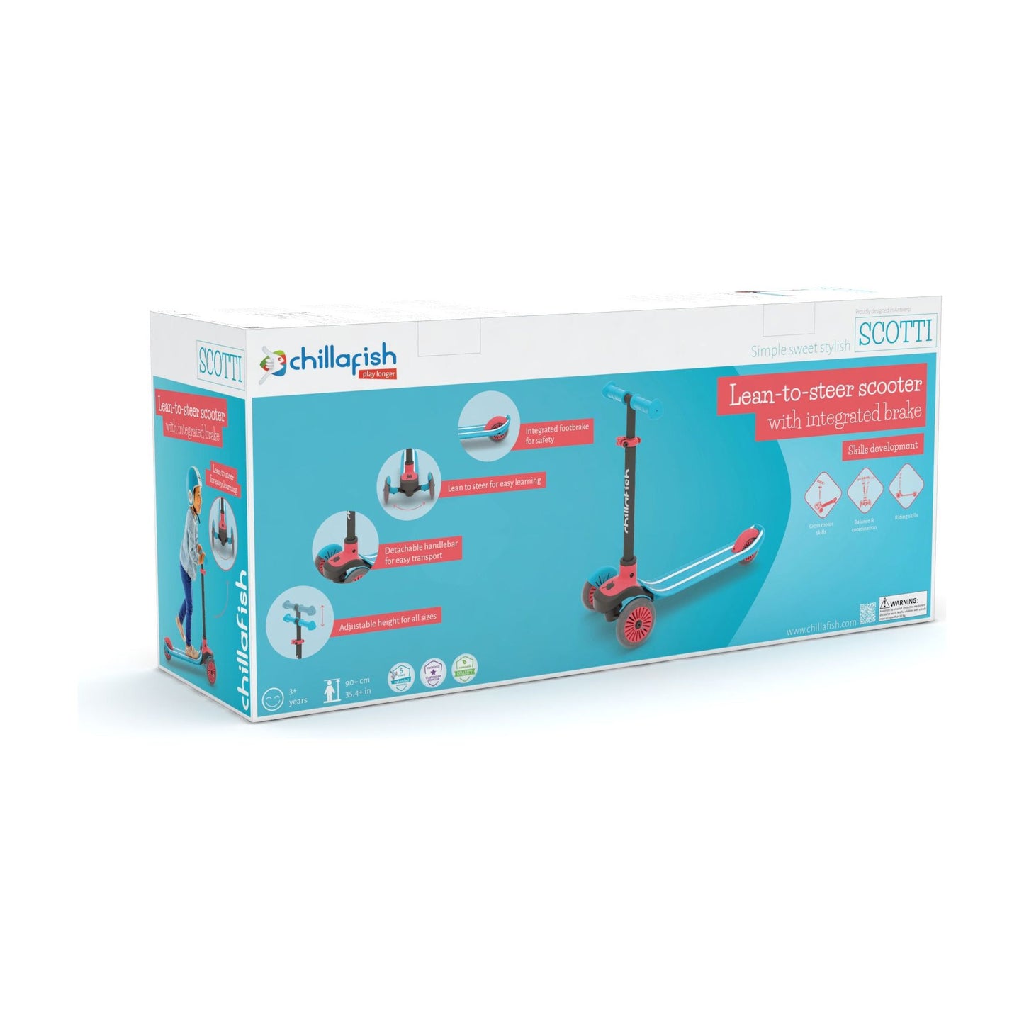 Chillafish Scotti Scooter Blue box