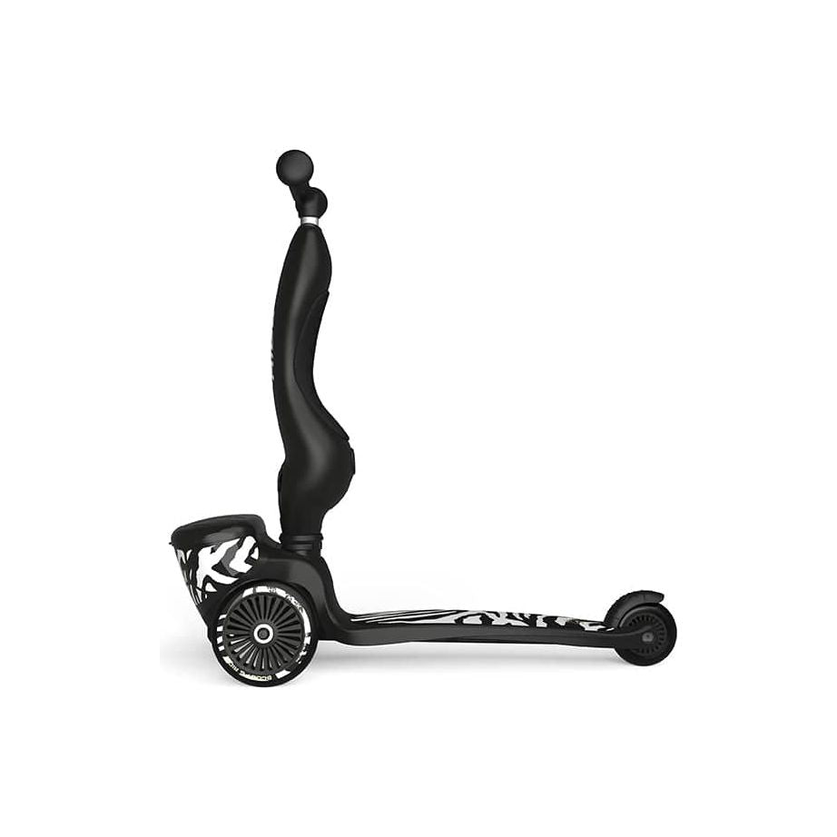 Scoot and Ride Highwaykick 1 Lifestyle Scooter - Zebra in upright position left side