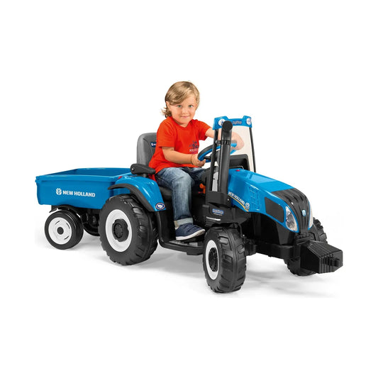 Peg Perego New Holland T8 Kids Tractor with Trailer