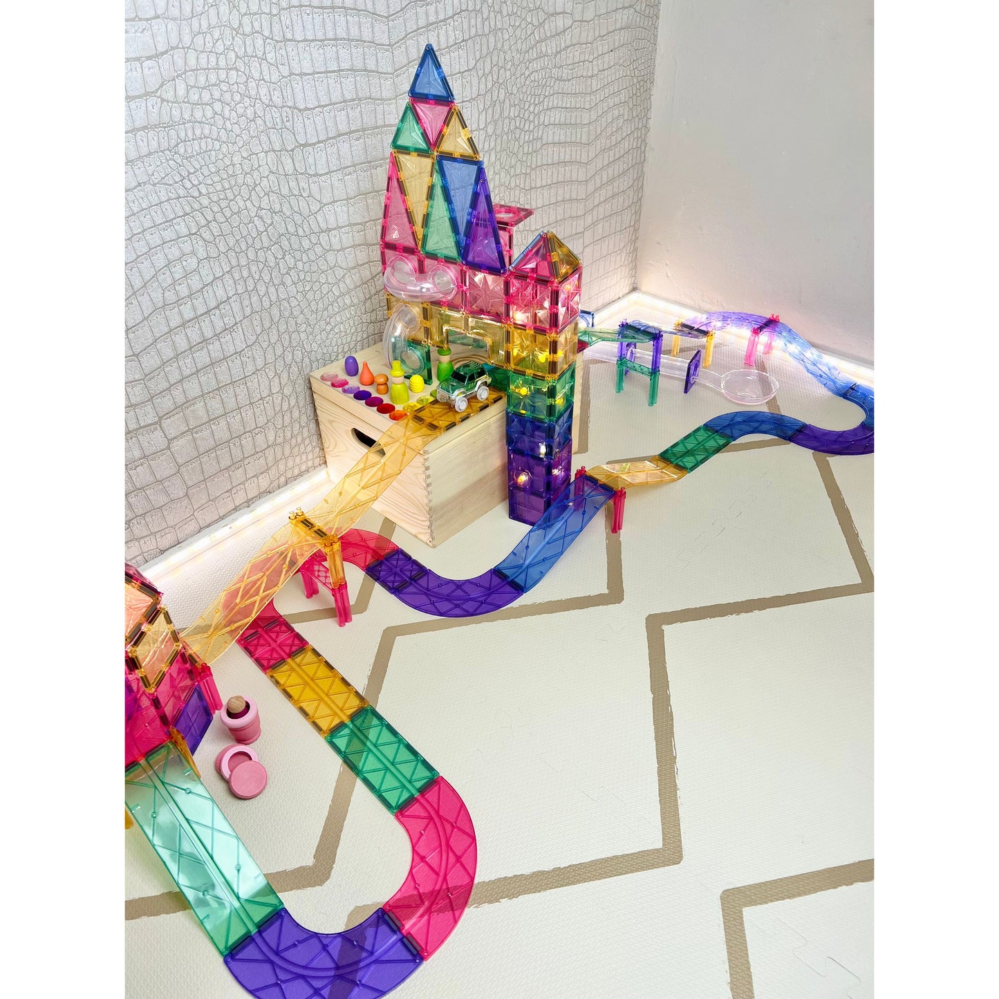 Cleverclixx Large Race Track Pastel | 80 pieces