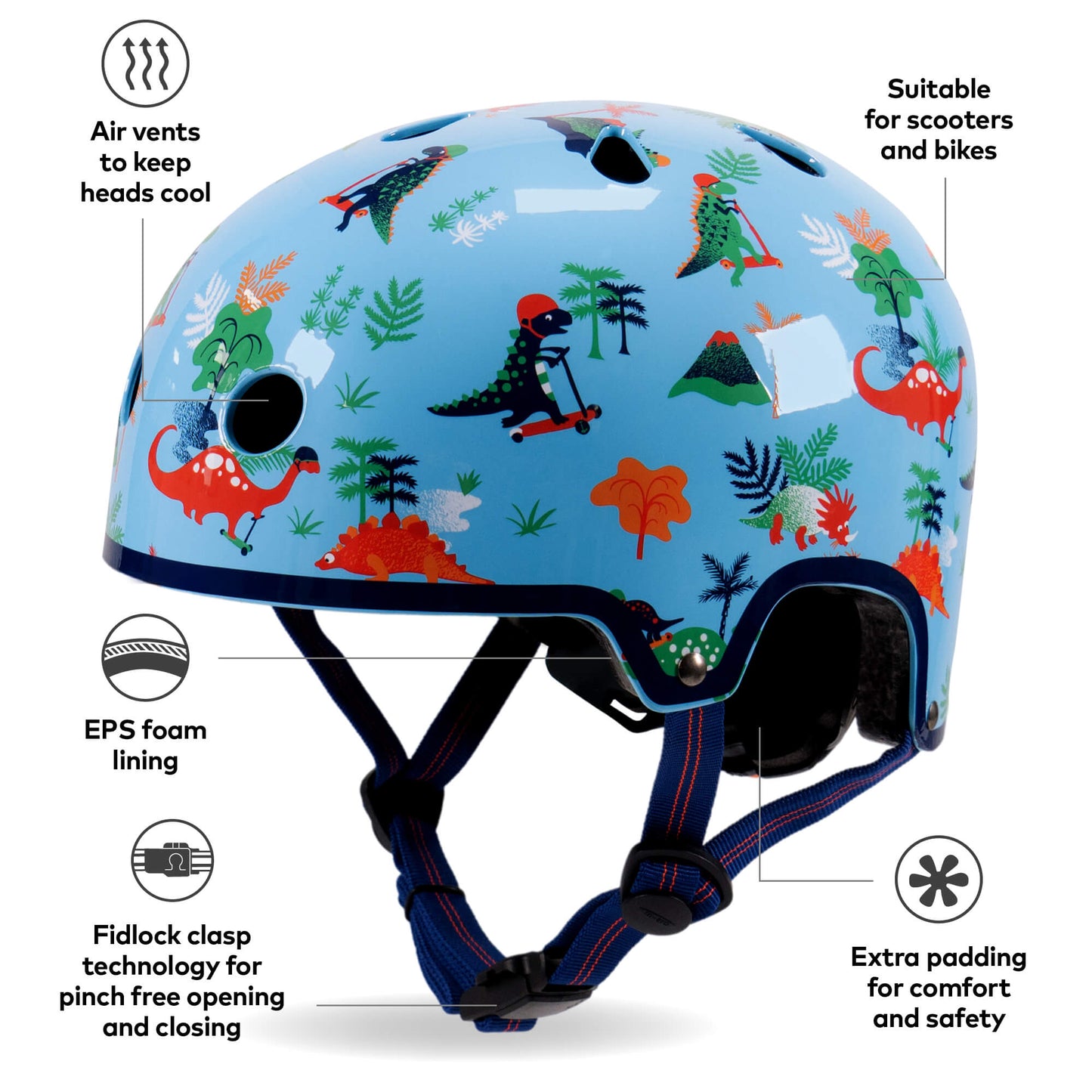 Micro Scooter Kids Helmet Deluxe Patterned Size Small 51-54cm - The Online Toy Shop - Kids Helmet - 5
