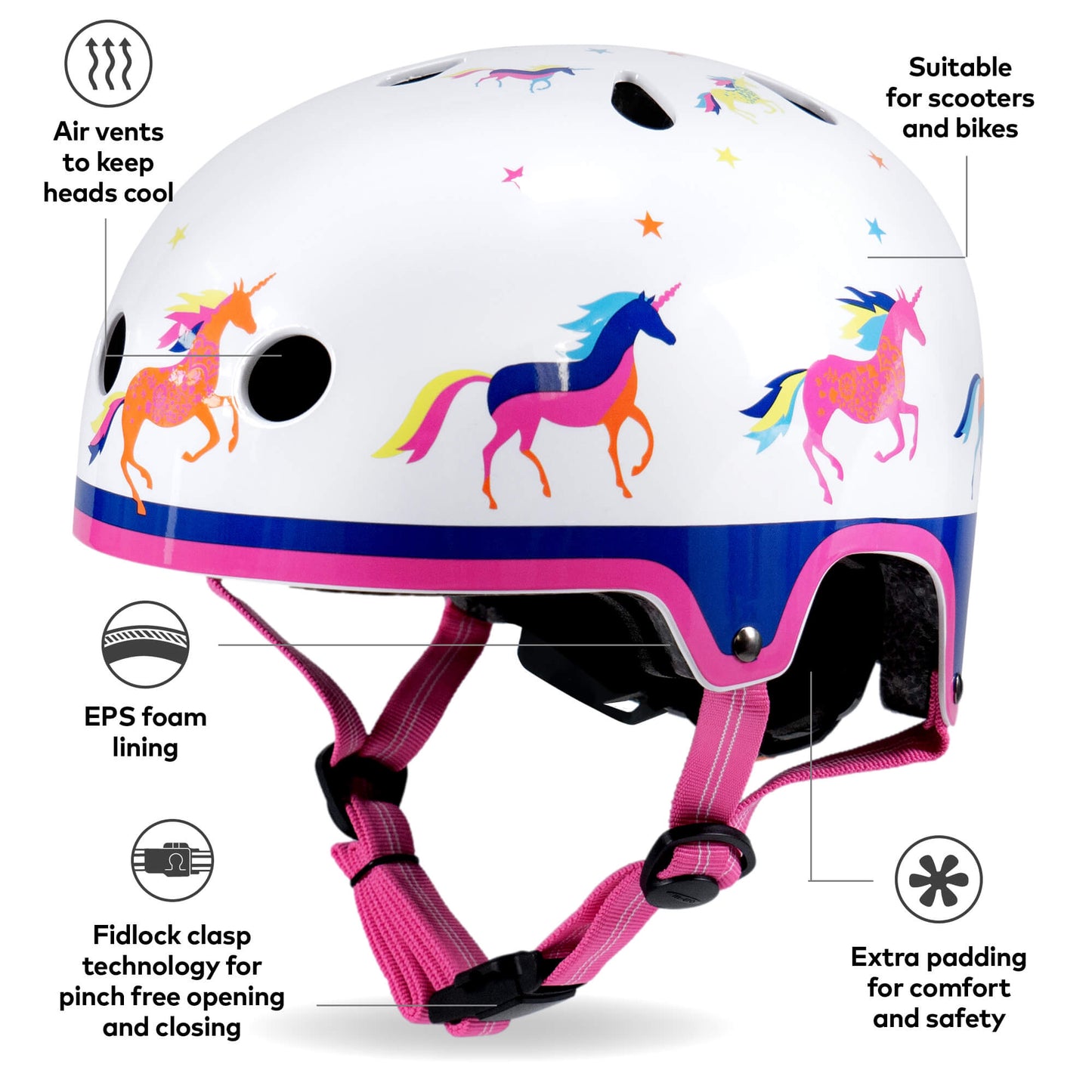 Micro Scooter Kids Helmet Deluxe Patterned Size Small 51-54cm - The Online Toy Shop - Kids Helmet - 11