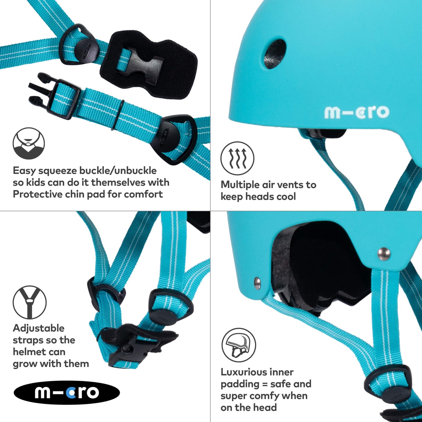 Micro Scooter Kids Plain Matt Helmet
