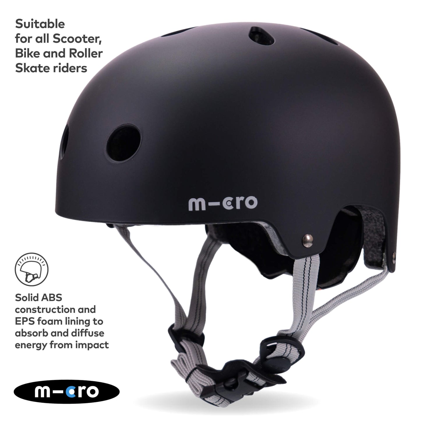 Micro Scooter Kids Plain Matt Helmet