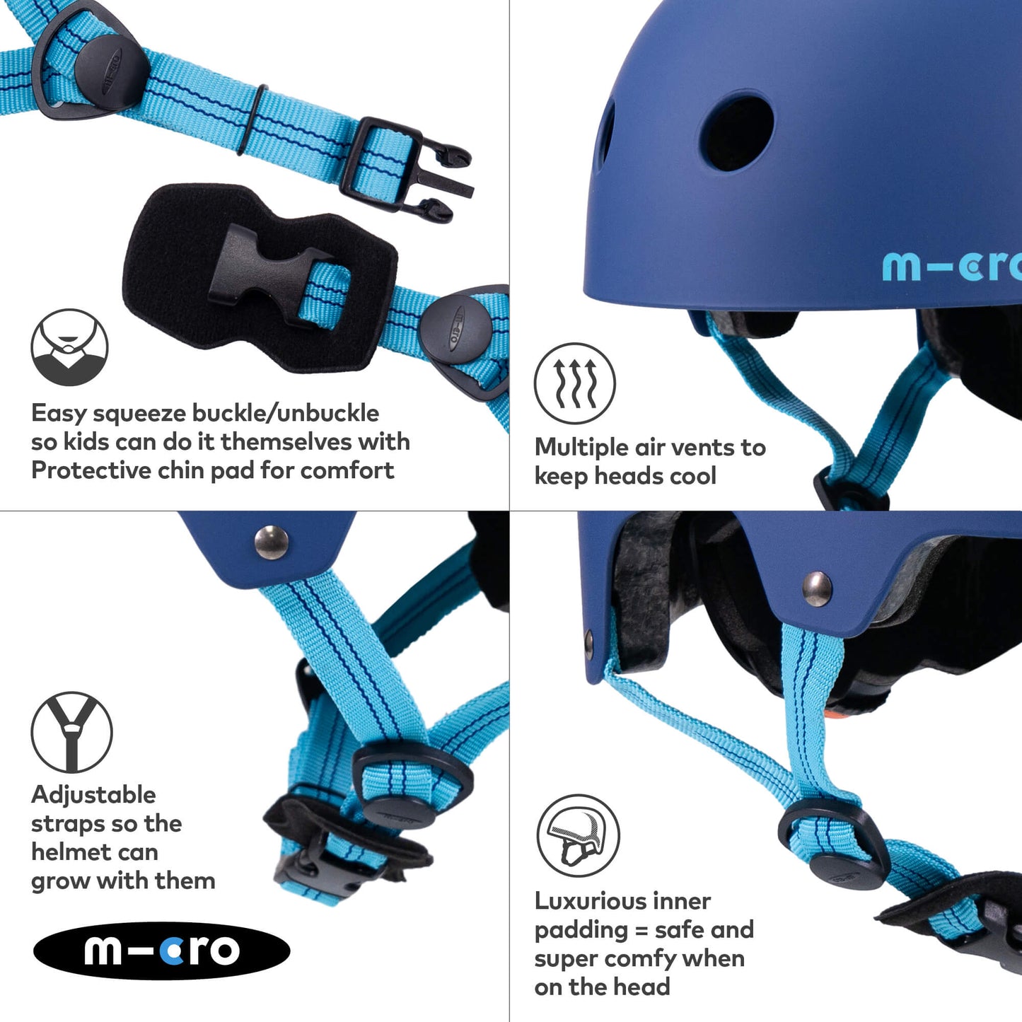 Micro Scooter Kids Plain Matt Helmet