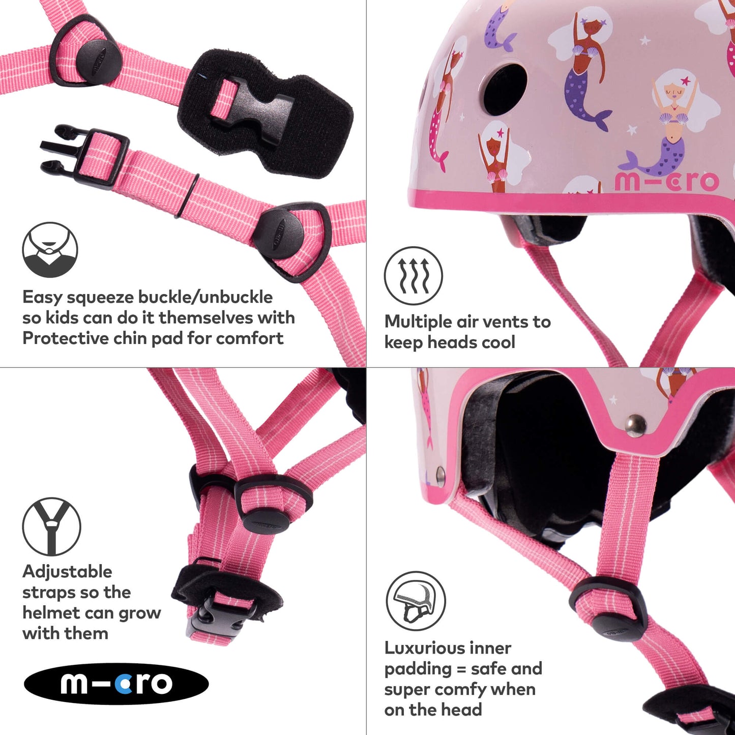 Micro Scooter Deluxe Patterned Kids Helmet