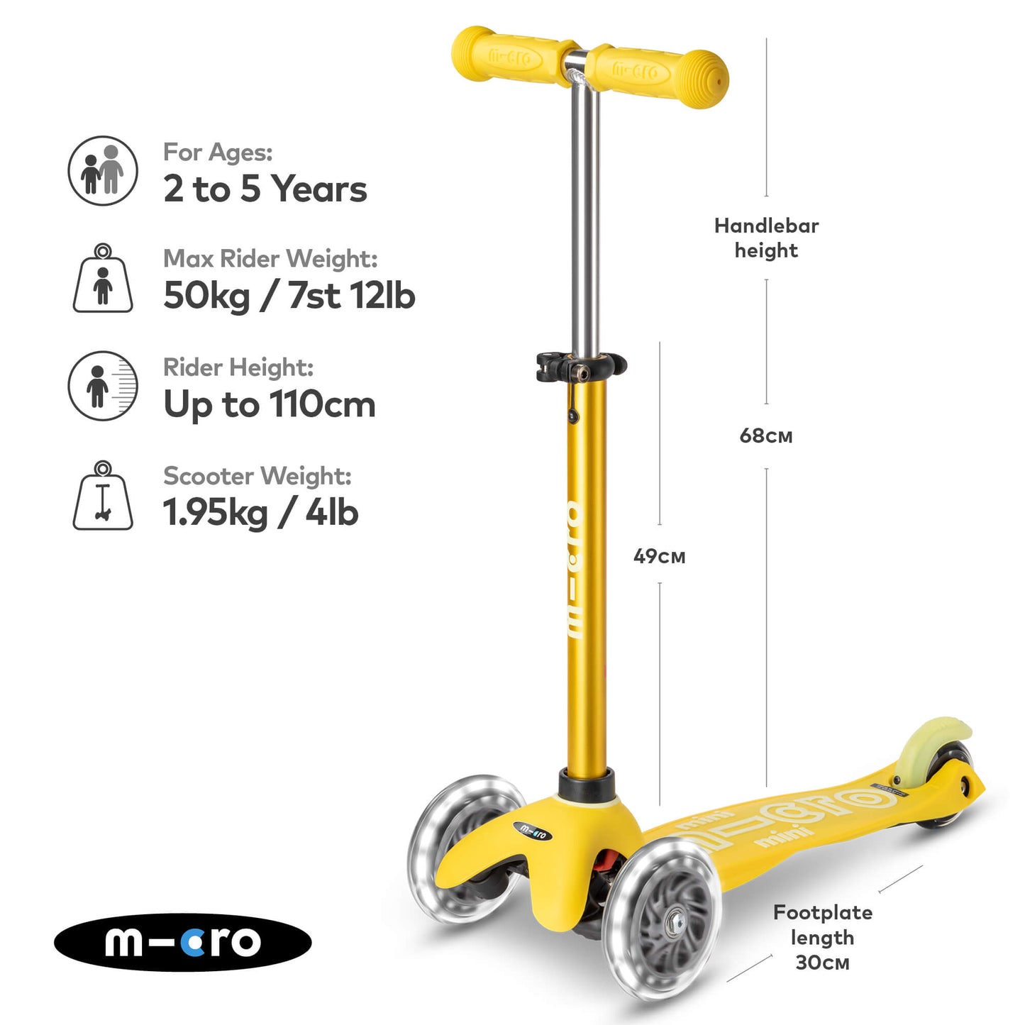Micro Scooter Mini Deluxe LED