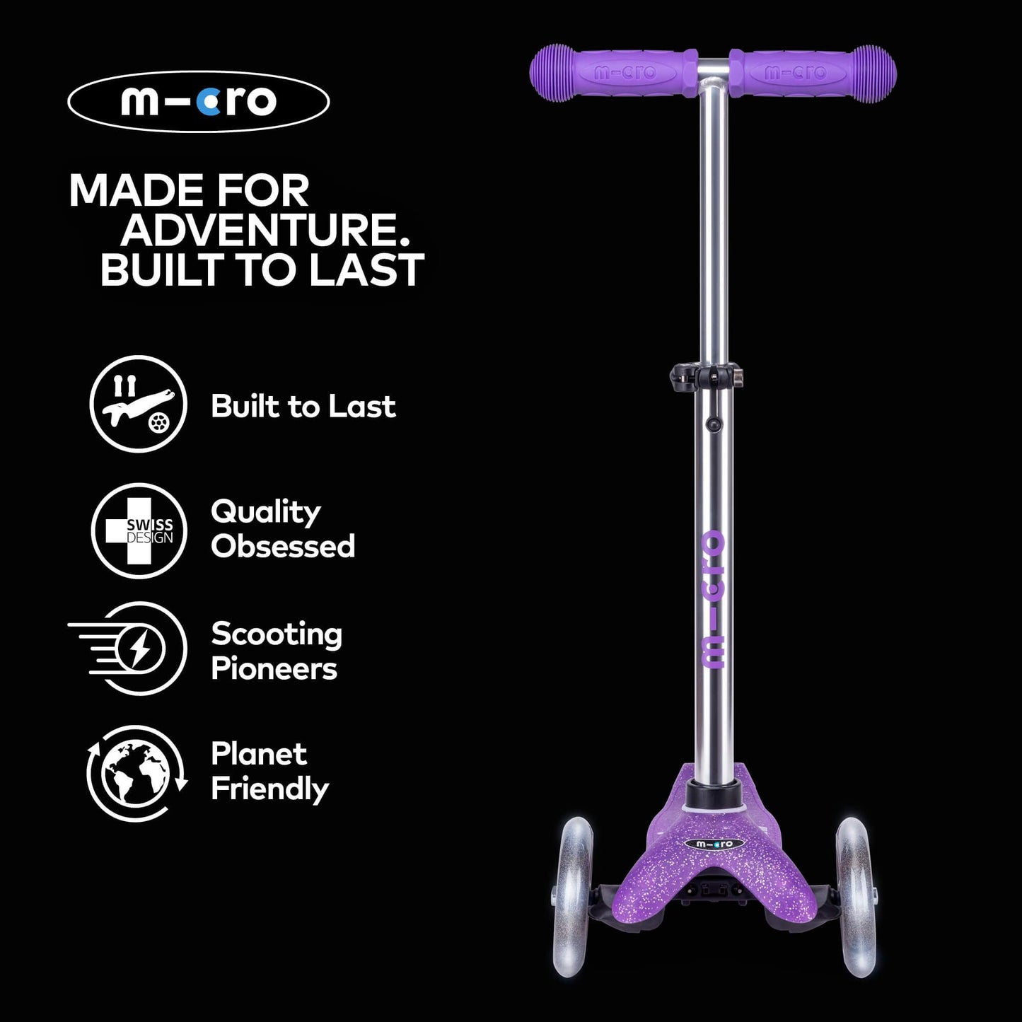 Micro Scooter Mini Glitter - Purple