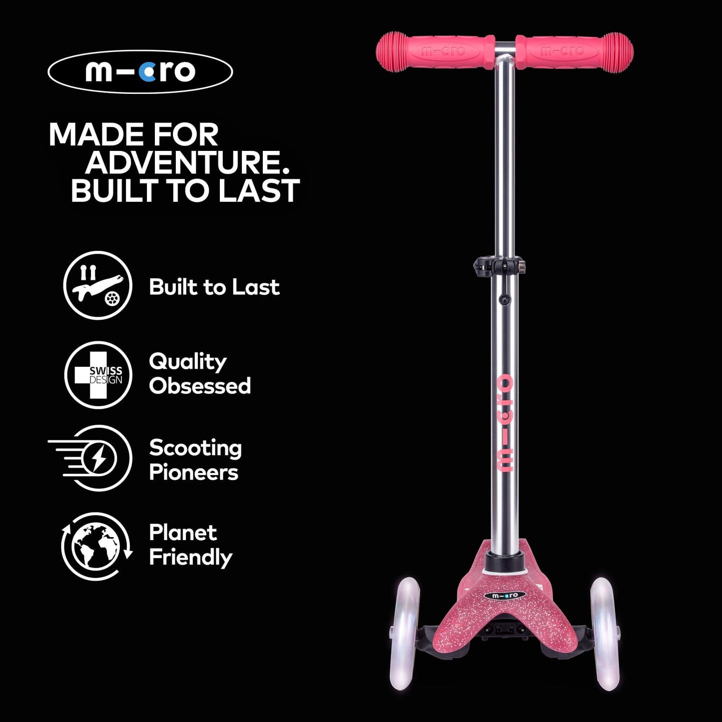 Micro Scooter Mini Glitter - Pink