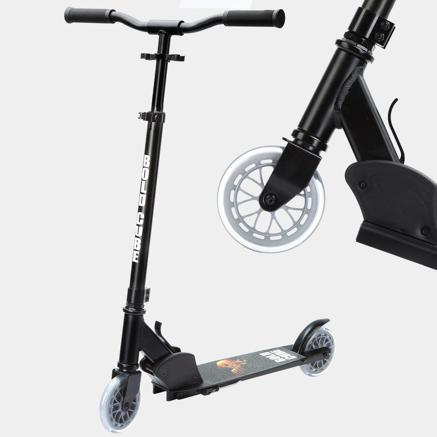 BOLDCUBE Black - Deluxe 2 Wheel Scooter