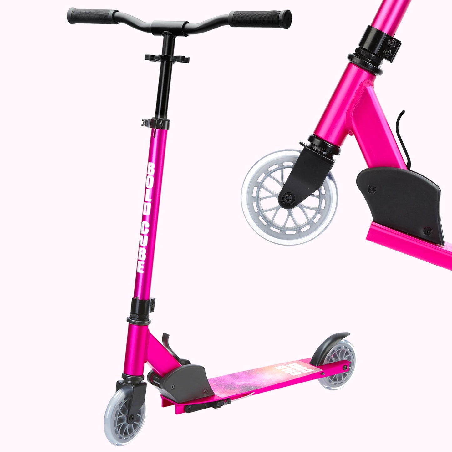 BOLDCUBE Fuchsia - Deluxe 2 Wheel Scooter