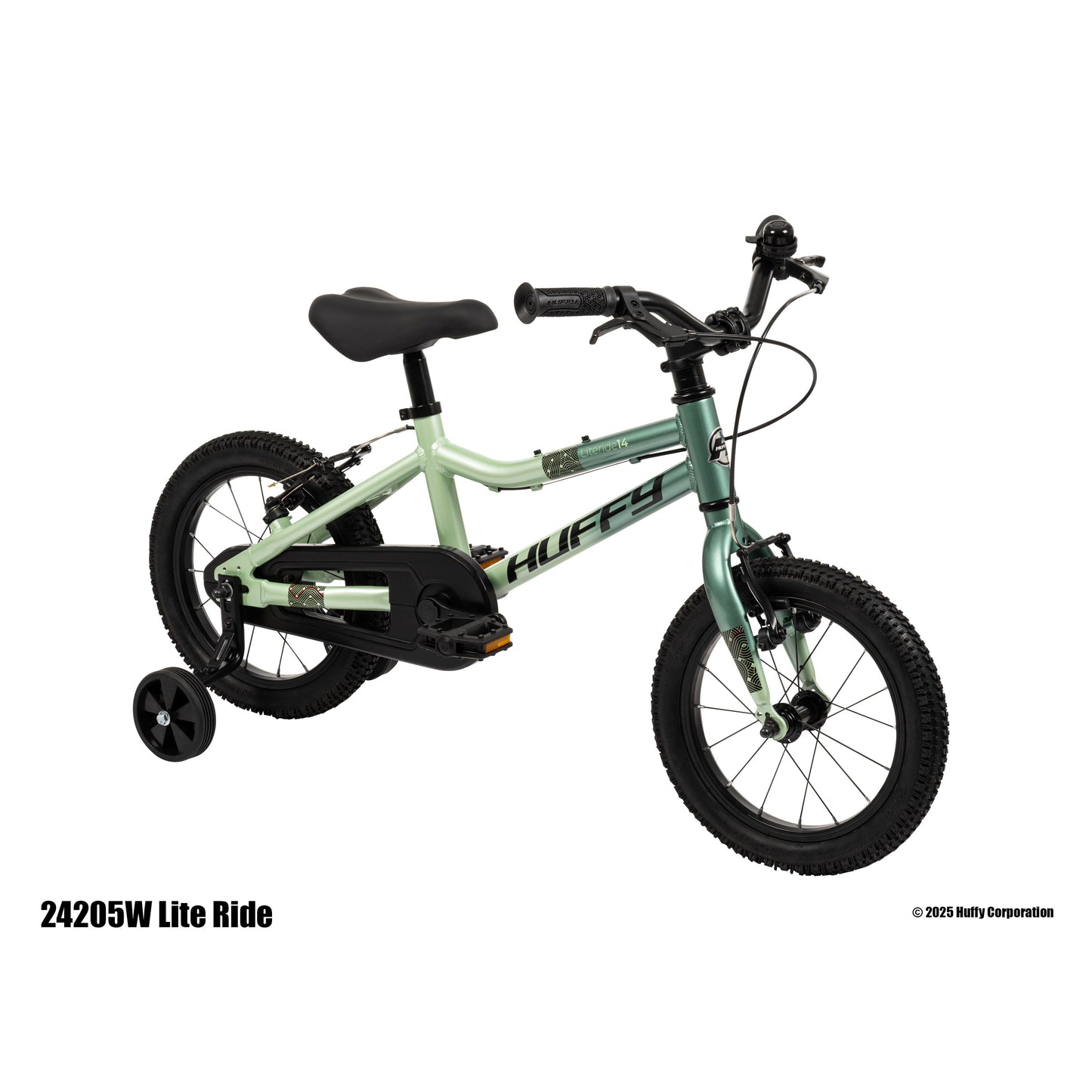 Huffy Literide 14 Inch Kids Bike - Viridian Green