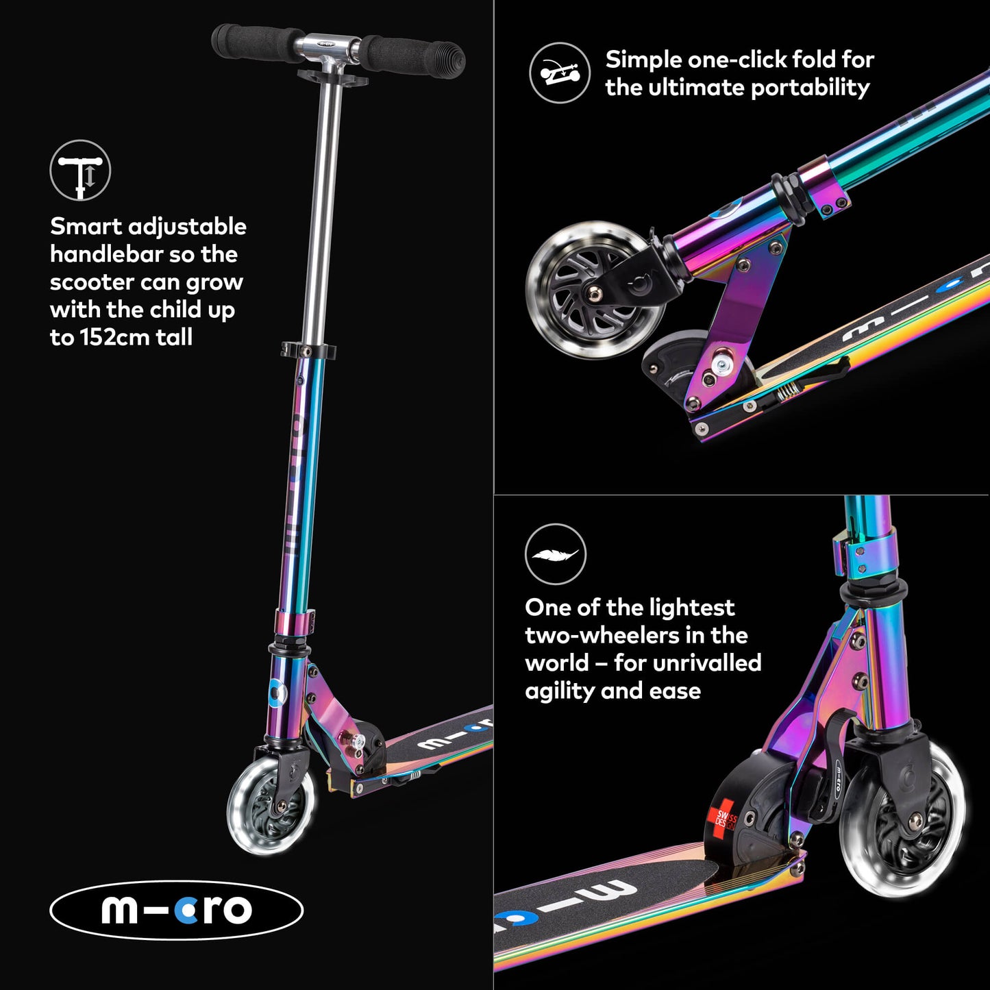 Micro Scooter Sprite LED - Neochrome
