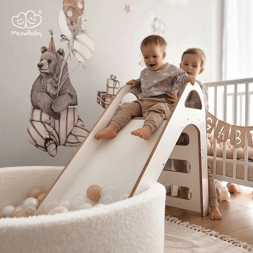 Meow Baby Wooden Indoor Slide