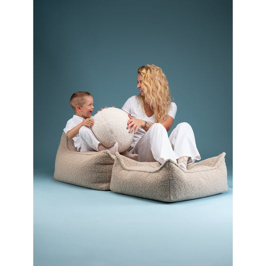 Wigiwama Square Ottoman - Teddy Boucle