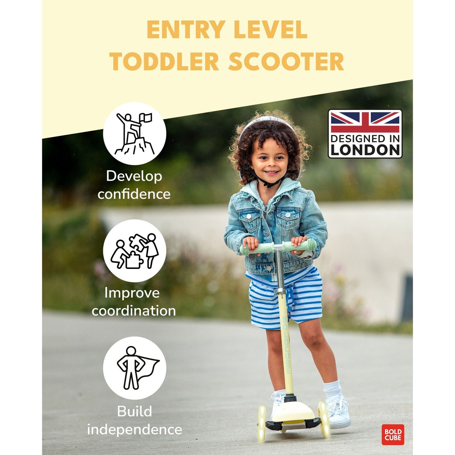 BOLDCUBE Lemon - Teeny 3 Wheel Scooter