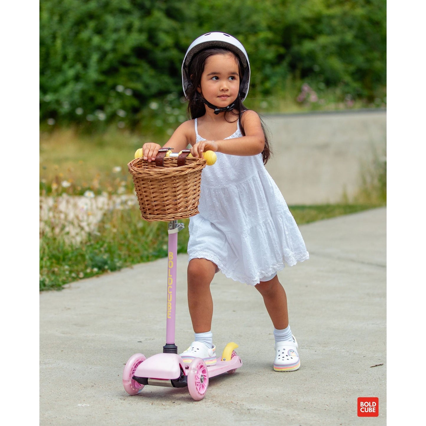 BOLDCUBE Pink & Yellow - Teeny 3 Wheel Scooter