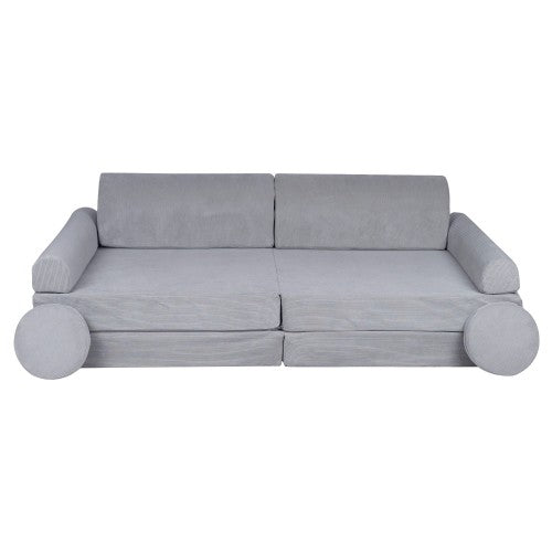 MeowBaby Childrens Soft Play Sofa & Fold Out Bed - Corduroy Ecru - The Online Toy Shop5