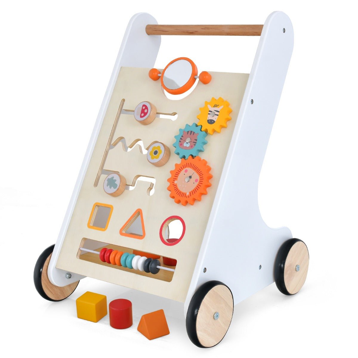 Push and Pull Learning Activity Walker with Shape Sorter White