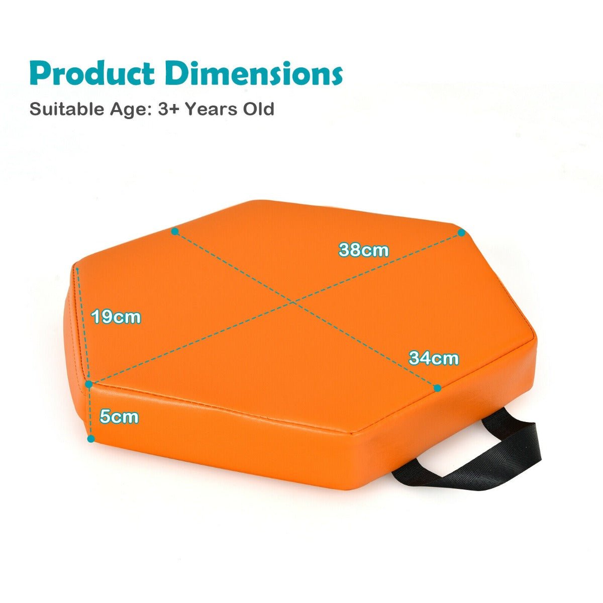 6 Pieces Kids Foam Seat Floor Cushions with Handle-Colourful - The Online Toy Shop - Costway - 4
