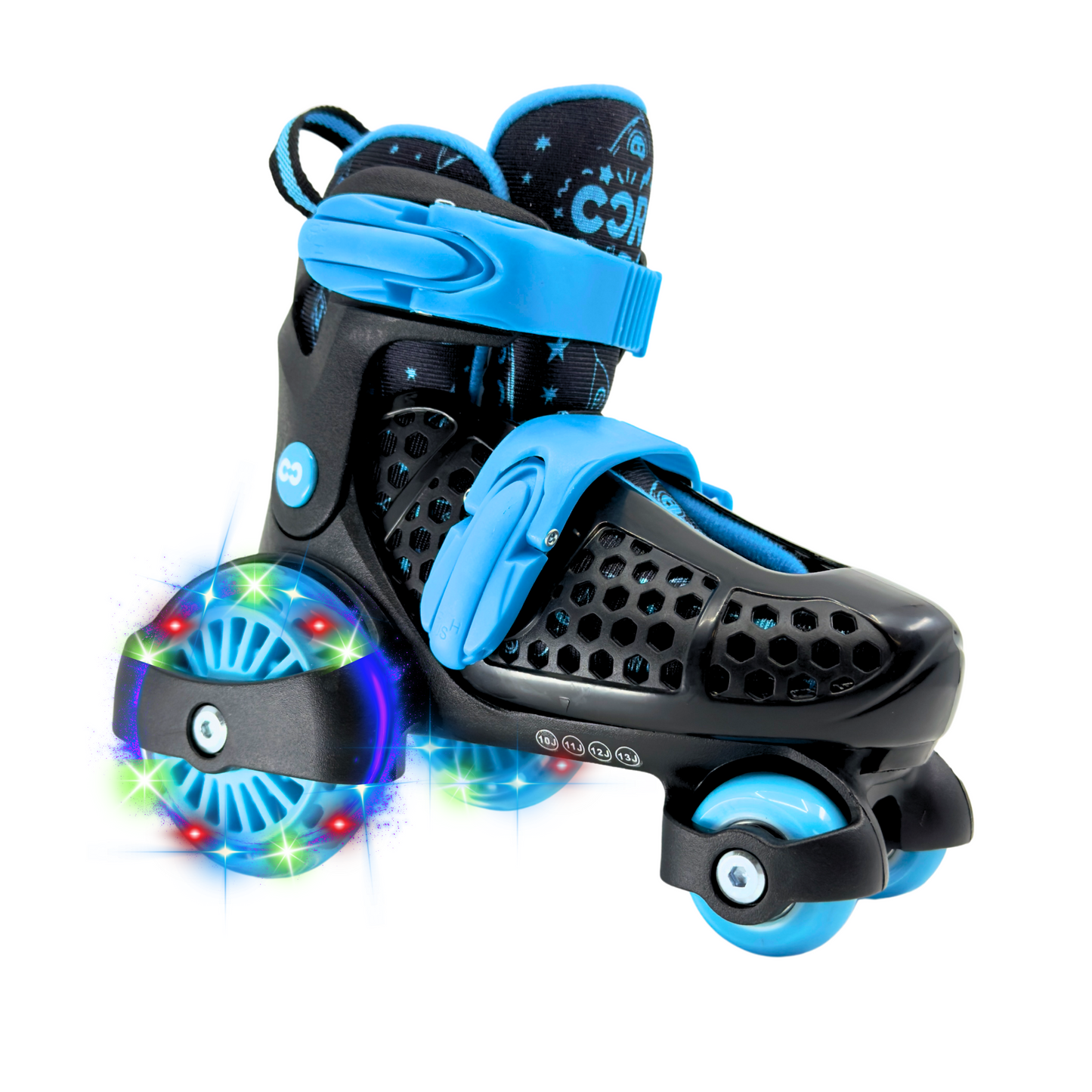 CORE Kids Newbie 4 Wheel Adjustable Skates With LED Wheels