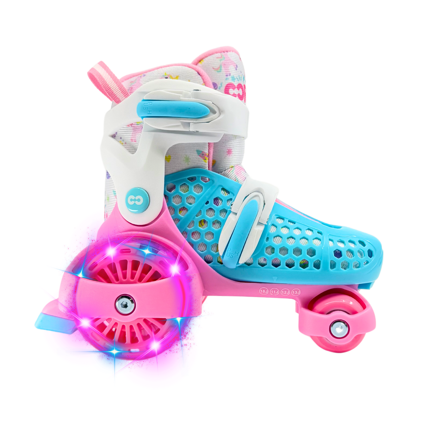 CORE Kids Newbie 4 Wheel Adjustable Skates With LED Wheels