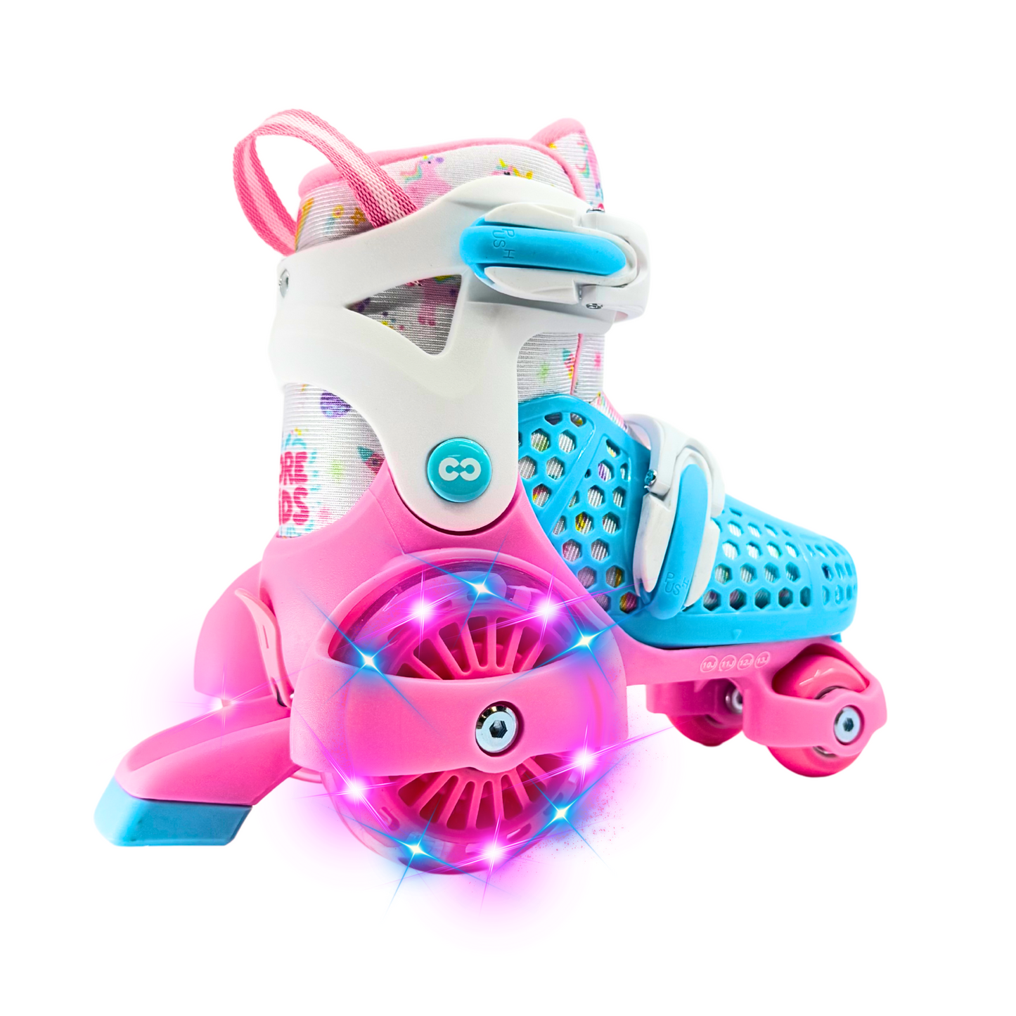 CORE Kids Newbie 4 Wheel Adjustable Skates With LED Wheels