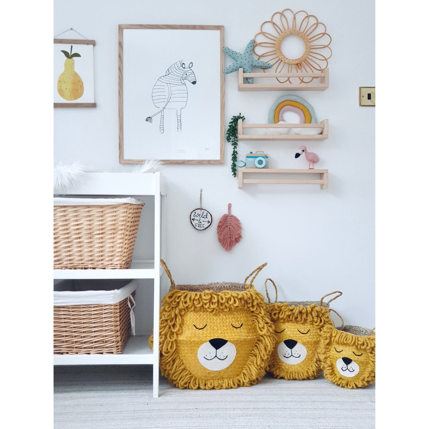 Yellow Lion Basket - Extra Large
