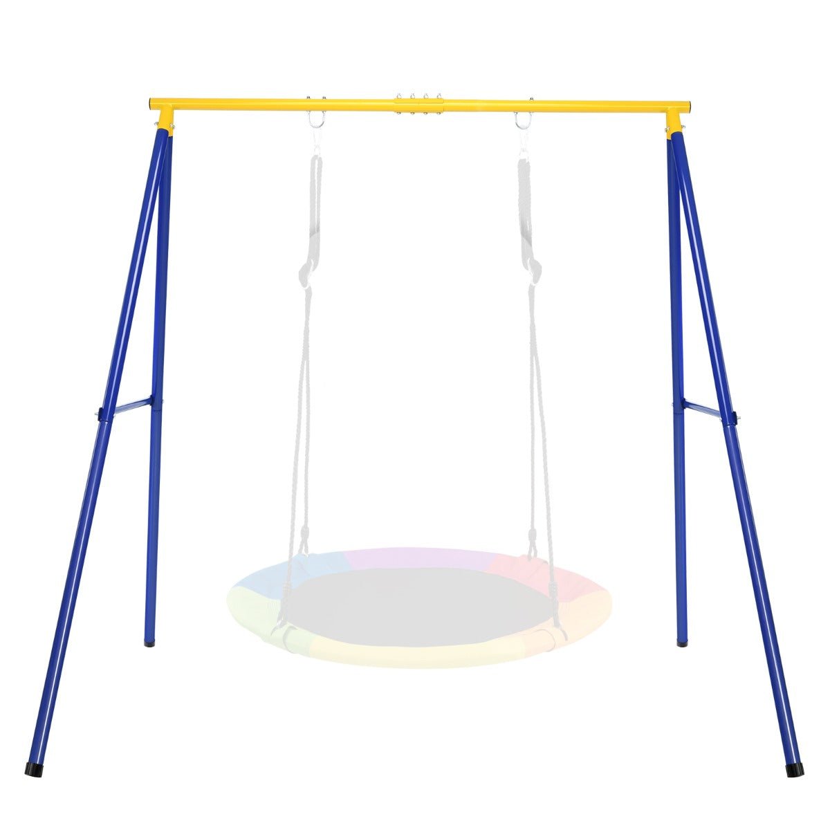 Metal Swing Frame with Ground Stakes and Carabiners