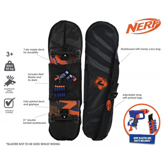 Nerf Skateboard with Blaster and Darts