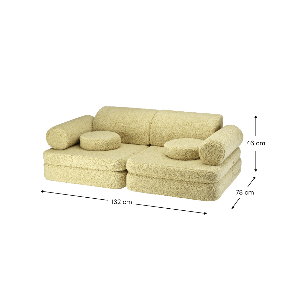 Wigiwama Settee - Teddy Boucle