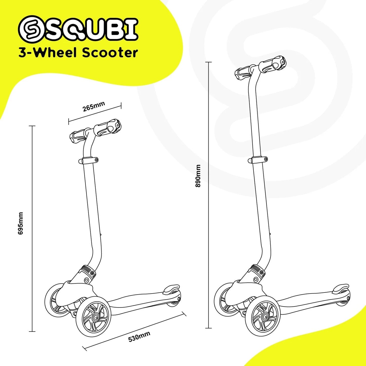 SQUBI 3 Wheel Scooter