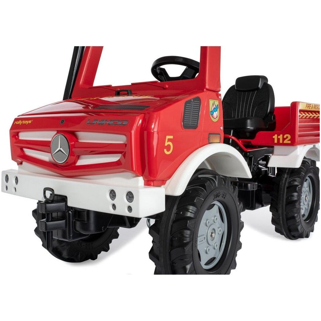 Rolly Toys Mercedes Unimog Fire & Rescue Truck front left