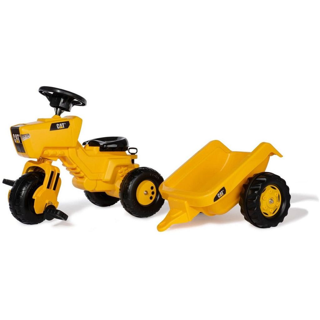 Rolly Toys CAT Trio Trac & Electronic S/Wheel & unhitched Trailer