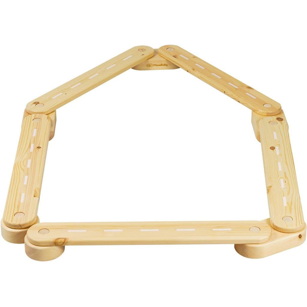 Wooden Balance Beam - 5 Piece Set in natural wood