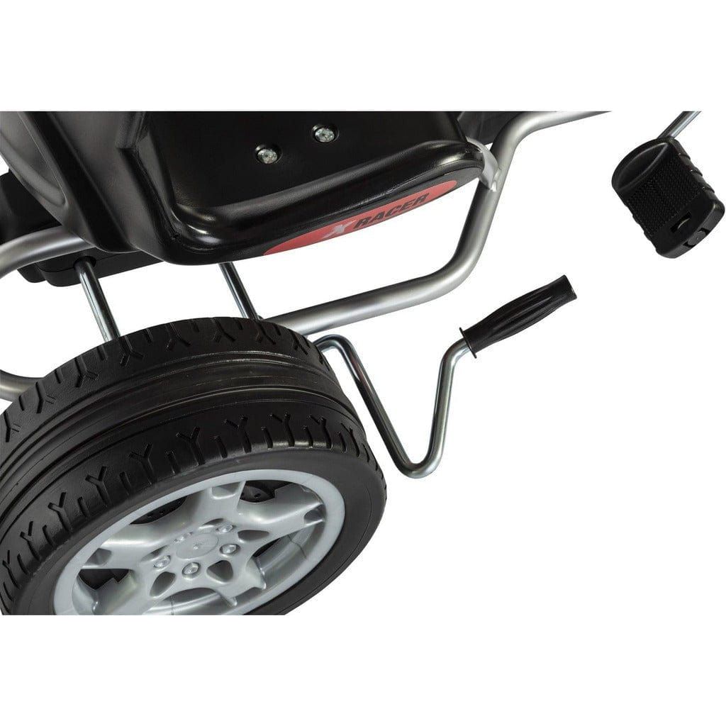 close up of brake lever from red Ferbedo X-Racer Go Kart