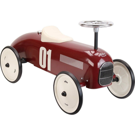 Vilac Classic Ride-On Racing Car - 18m+ - Burgundy