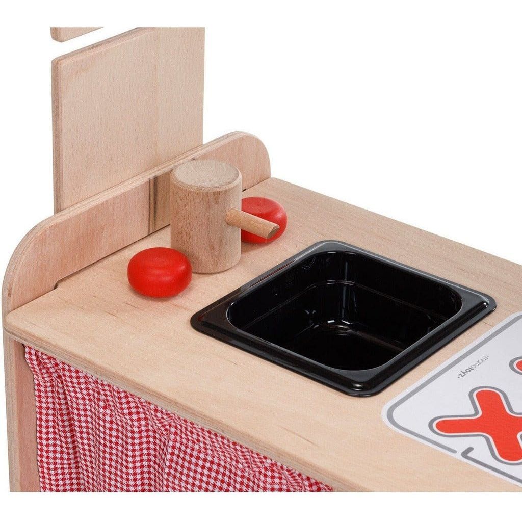 MamaToyz Sera Wooden Kitchen sink and tap close up