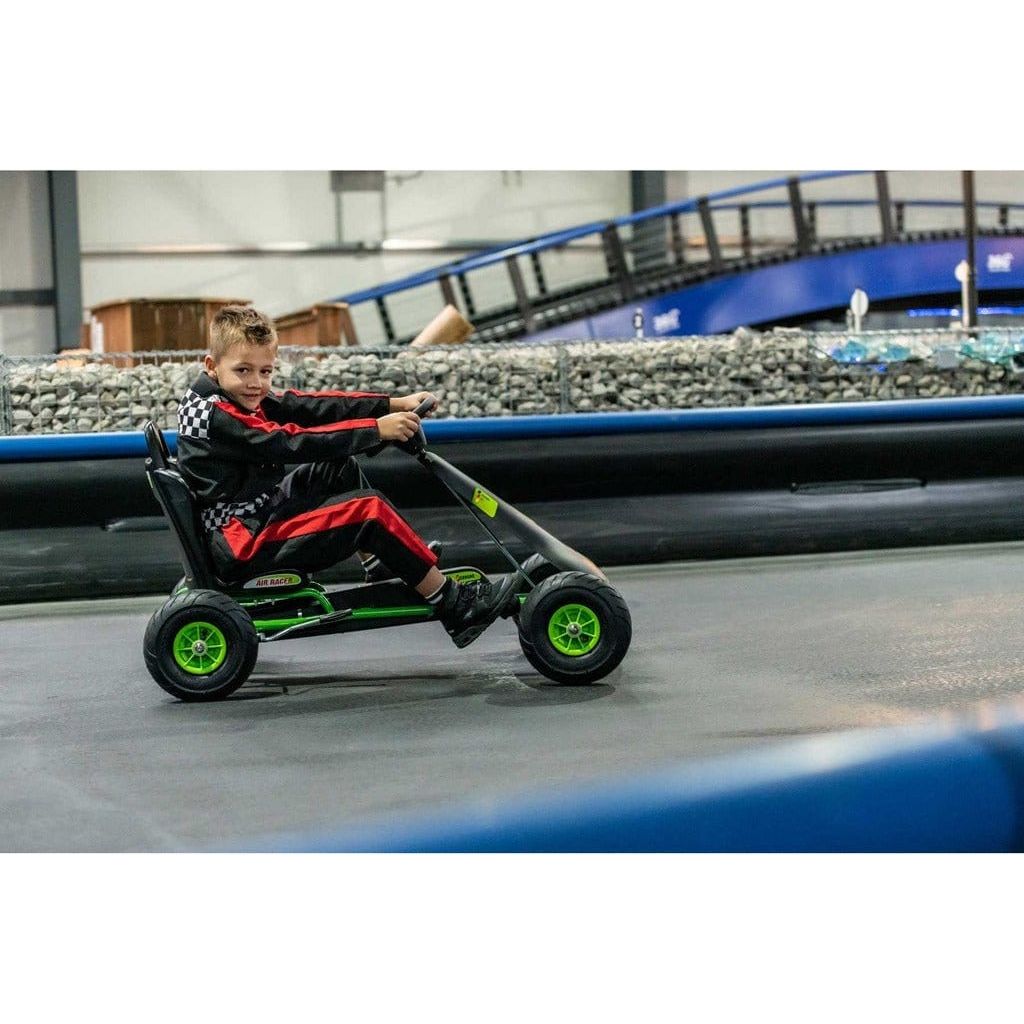 boy driving Ferbedo AR8G Go Kart side
