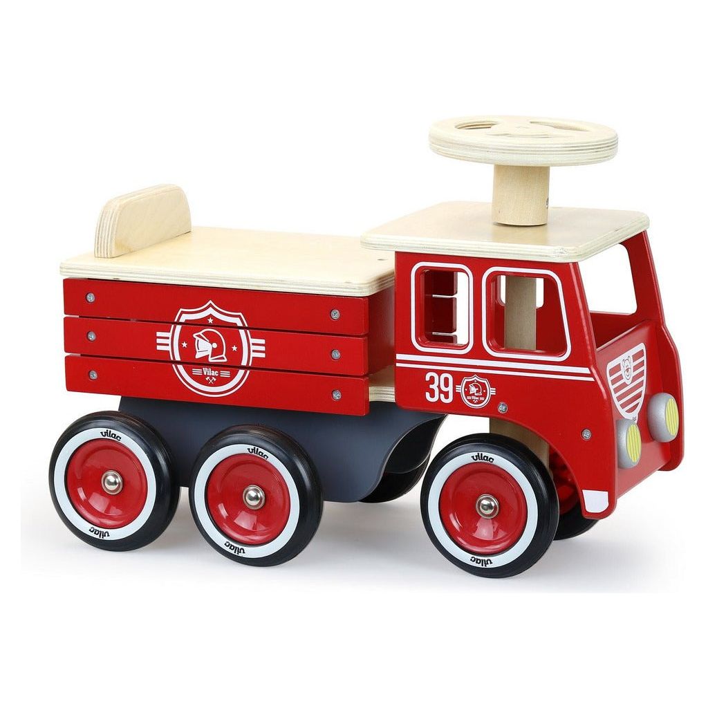 Vilac Ride-On Wooden Firetruck