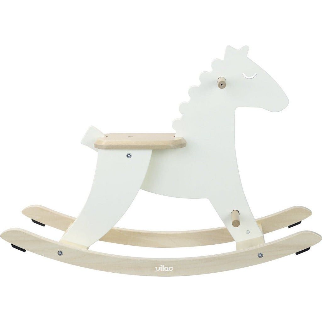 Vilac Hudada Rocking Horse - White side