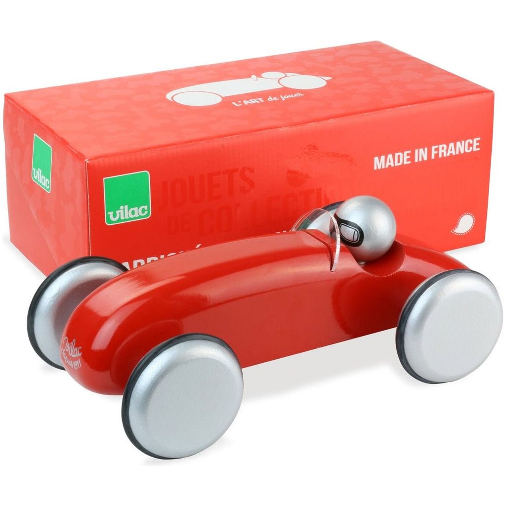 Vilac Red Speedster Car next to box