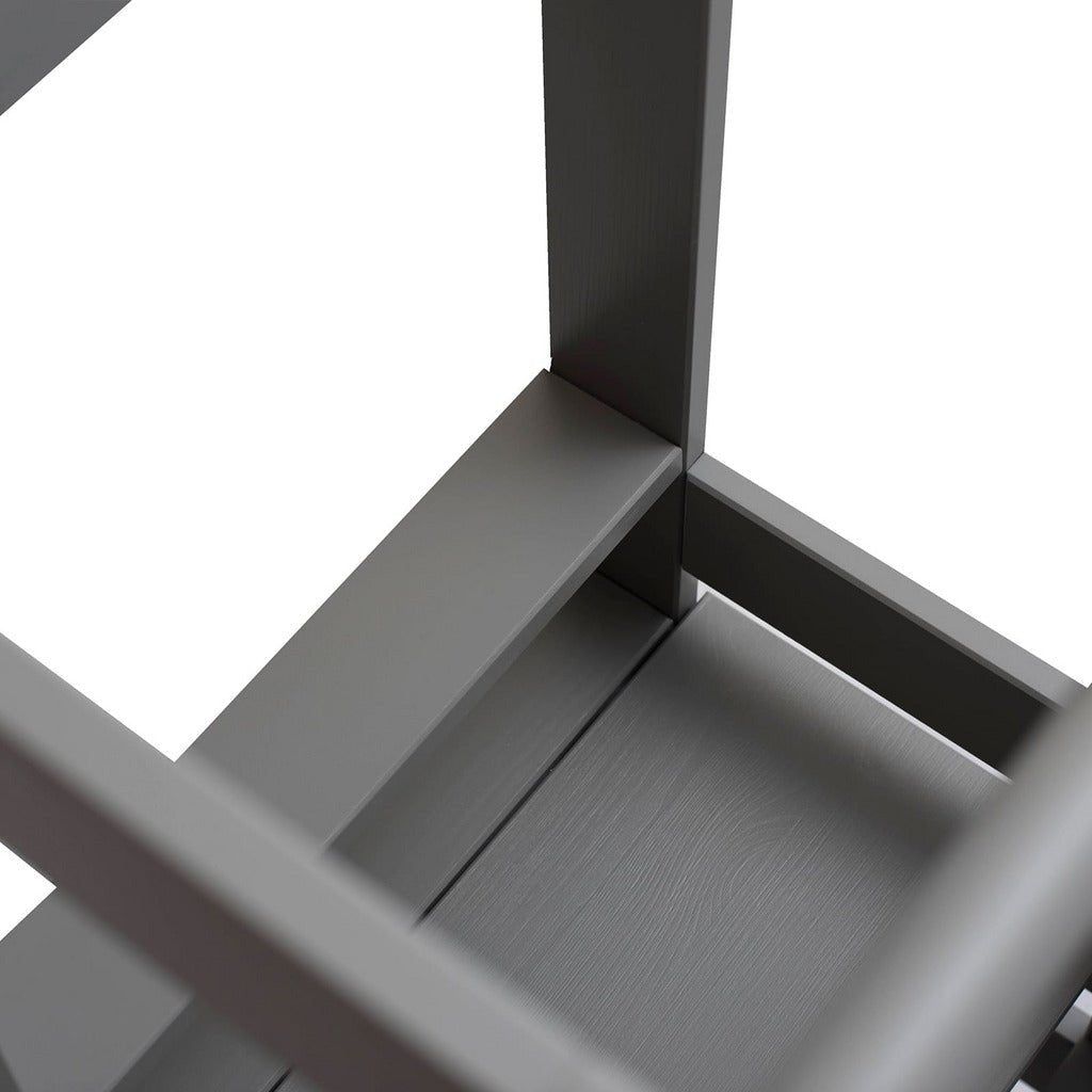 Wooden Kitchen Helper - Learning Tower - Dark Grey close up