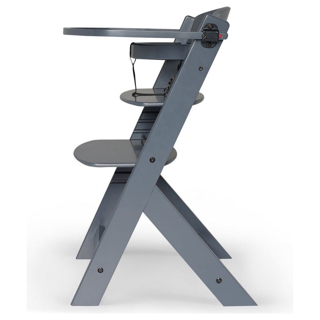 Kinderkraft Enock High Chair - Grey side with tray