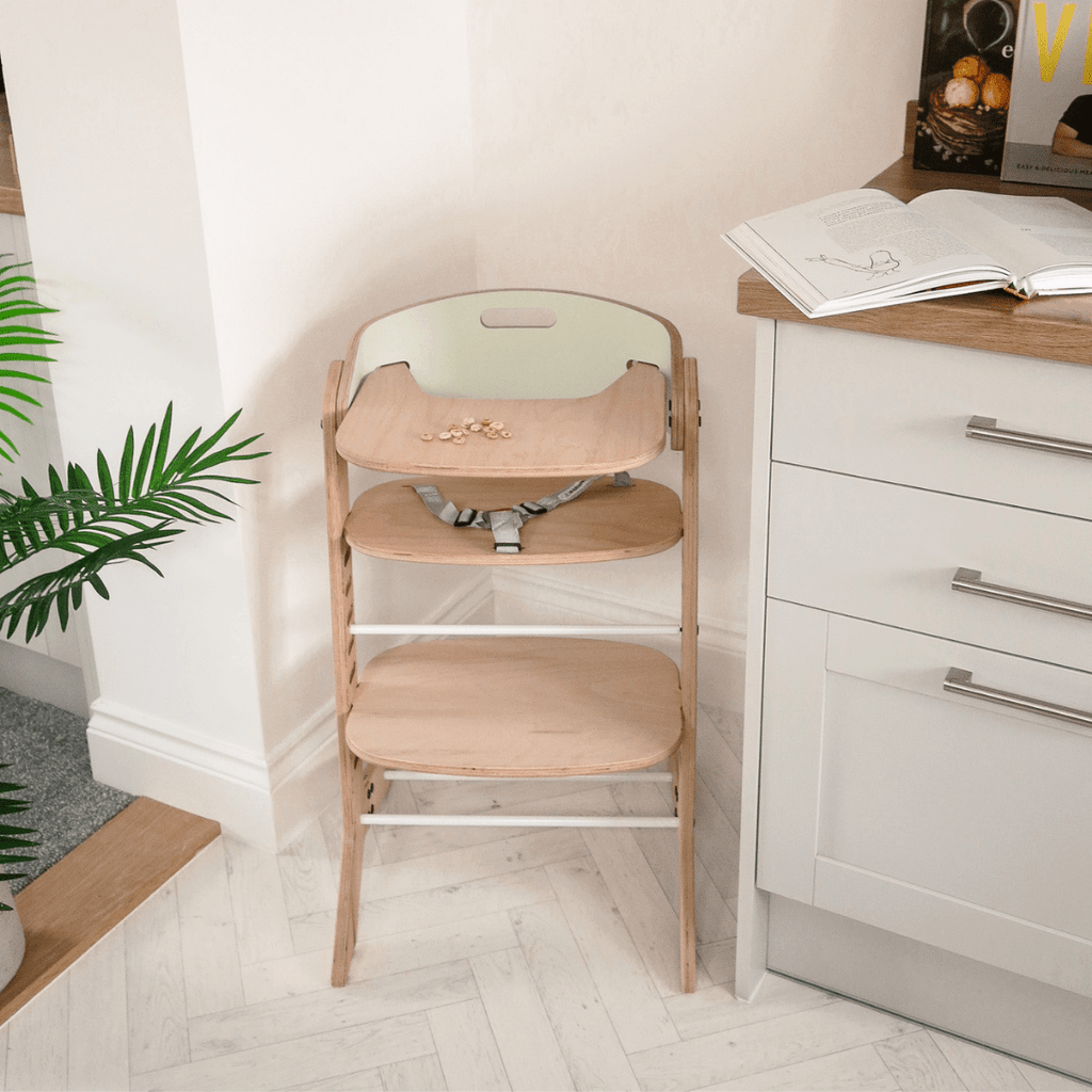 MamaToyz Mama High Chair in corner of kitchen